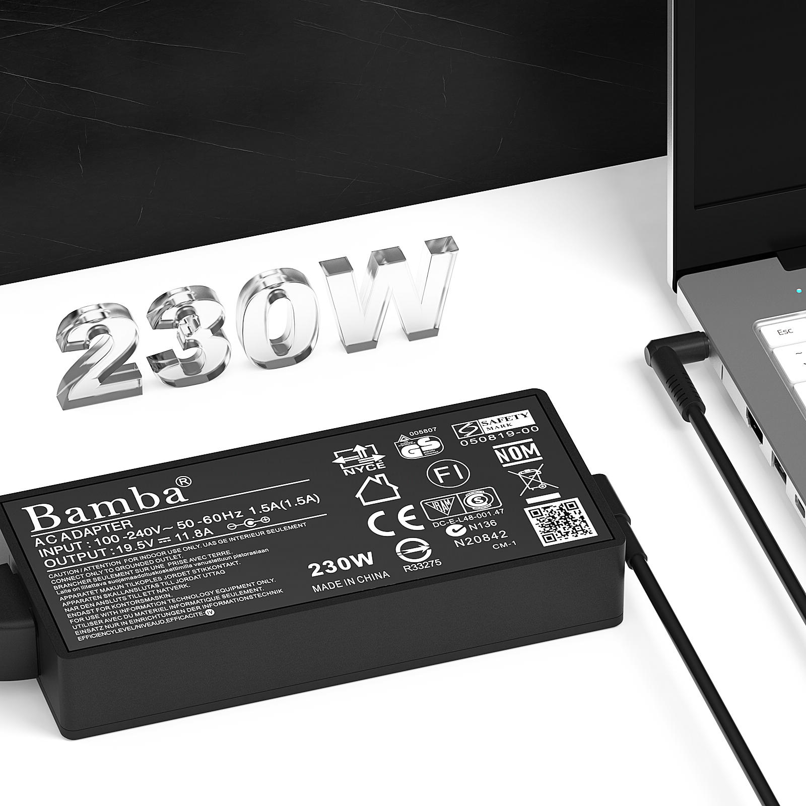 For ASUS 230W 19.5V 11.8A Φ5.5×Φ2.5 Slim (1)