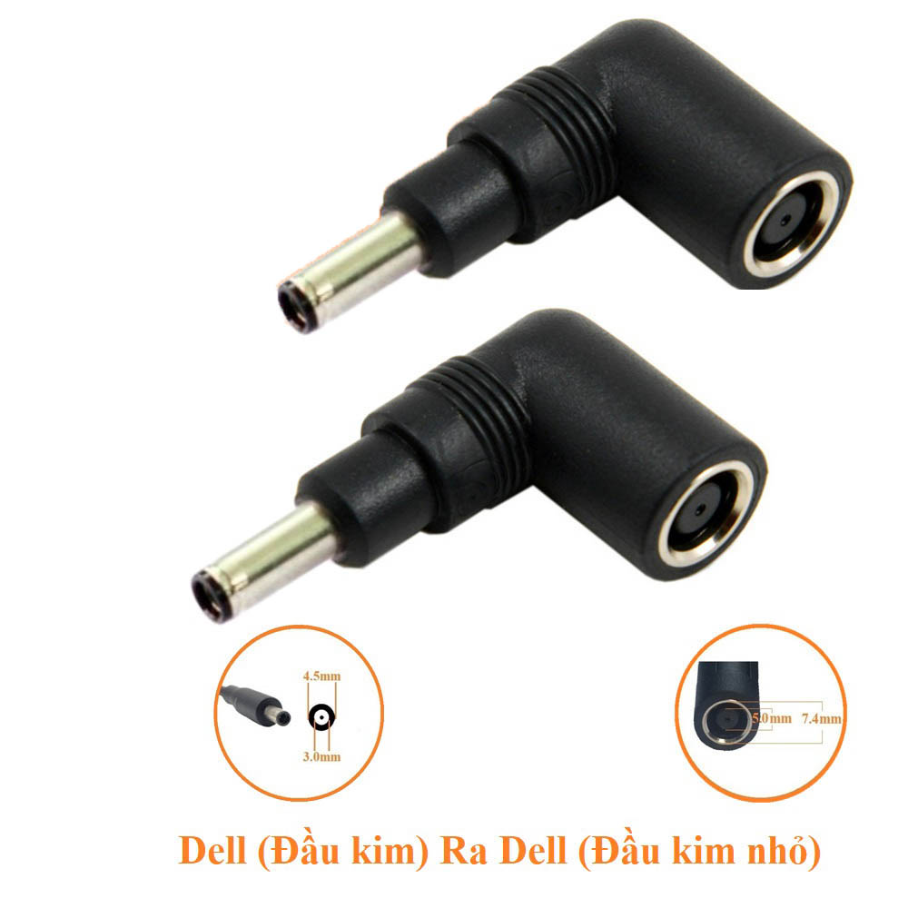Đầu đổi Nguồn Dell (Đầu kim) – Dell (Đầu kim nhỏ)